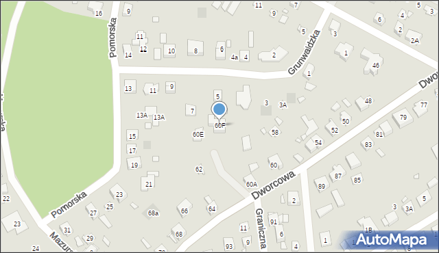 Puszczykowo, Dworcowa, 60F, mapa Puszczykowo