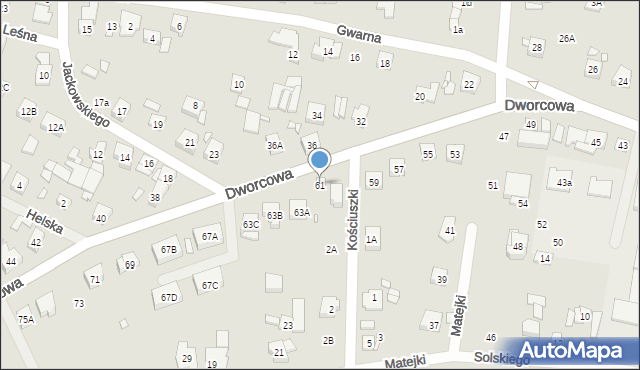 Puszczykowo, Dworcowa, 61, mapa Puszczykowo