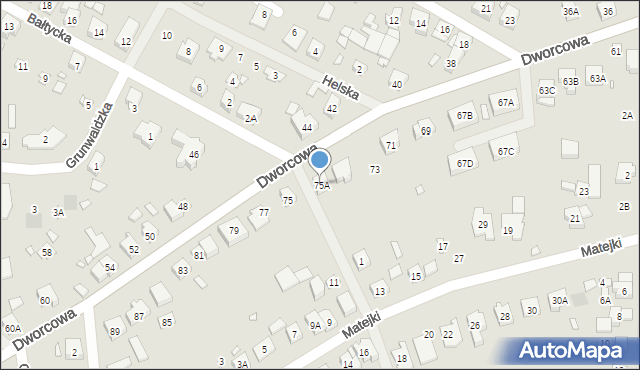 Puszczykowo, Dworcowa, 75A, mapa Puszczykowo