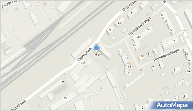 Pyrzyce, Dworcowa, 23a, mapa Pyrzyce