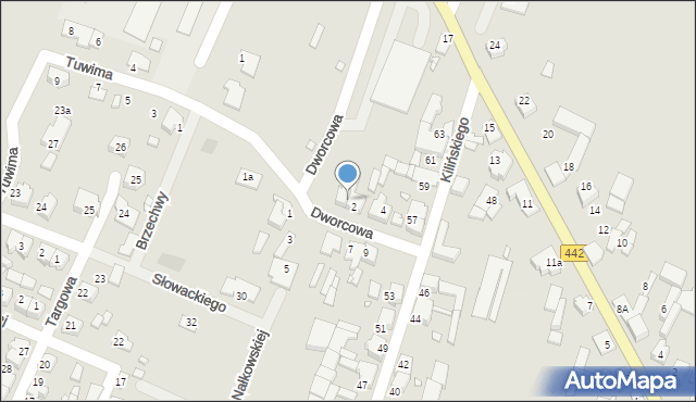 Pyzdry, Dworcowa, 2a, mapa Pyzdry