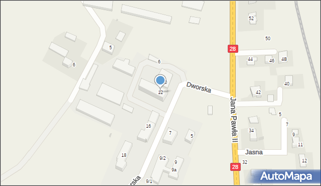 Radocza, Dworska, 12, mapa Radocza