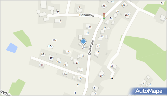 Radostowice, Dworcowa, 17, mapa Radostowice