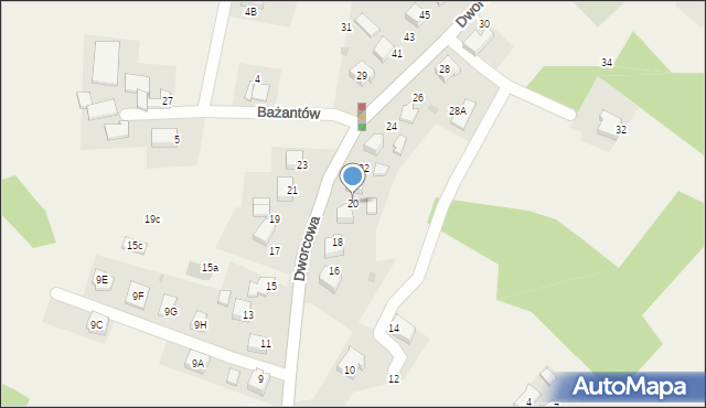 Radostowice, Dworcowa, 20, mapa Radostowice