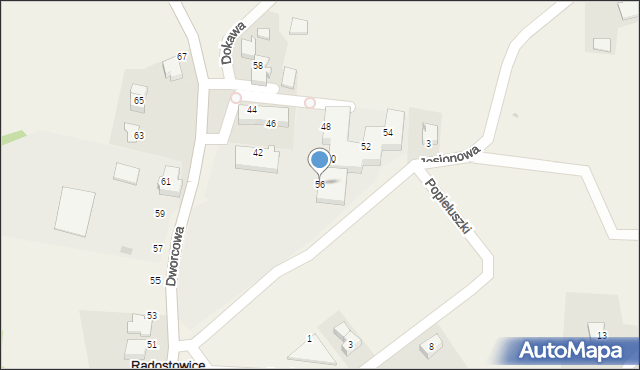 Radostowice, Dworcowa, 56, mapa Radostowice