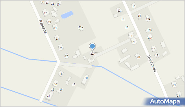 Radziwiłłów, Dworcowa, 22A, mapa Radziwiłłów