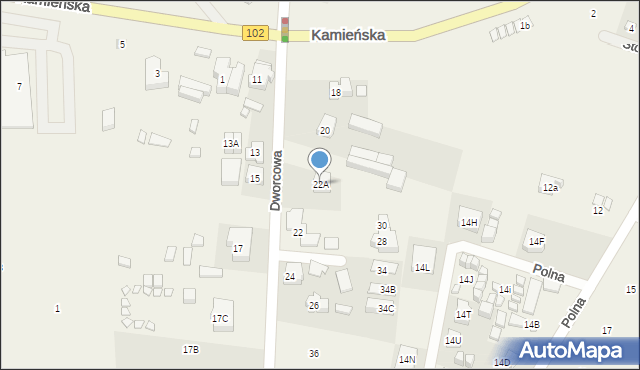 Rewal, Dworcowa, 22A, mapa Rewal