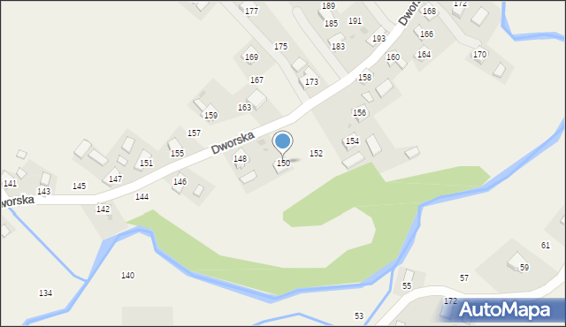 Rogi, Dworska, 150, mapa Rogi