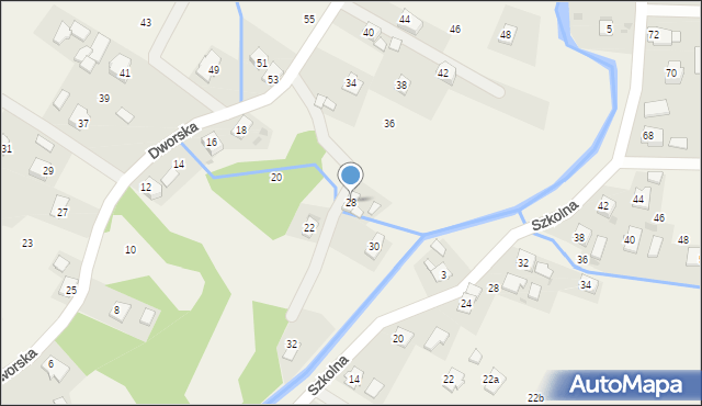 Rogi, Dworska, 28, mapa Rogi