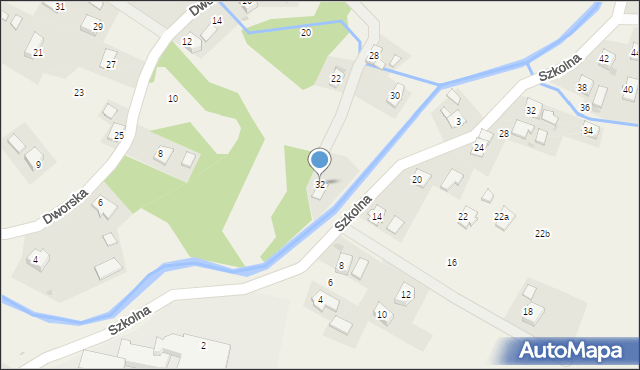 Rogi, Dworska, 32, mapa Rogi