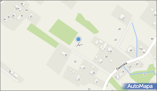 Rogi, Dworska, 37b, mapa Rogi