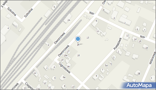 Rogów, Dworcowa, 15, mapa Rogów