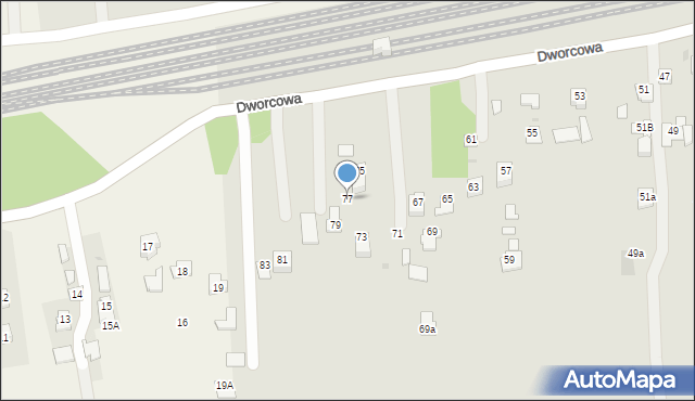 Ropczyce, Dworcowa, 77, mapa Ropczyce
