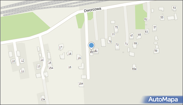Ropczyce, Dworcowa, 83, mapa Ropczyce