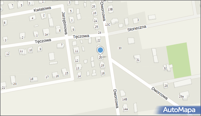 Rosko, Dworcowa, 20, mapa Rosko