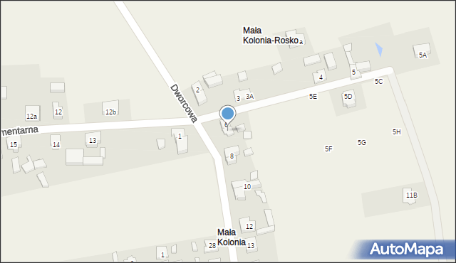 Rosko, Dworcowa, 7, mapa Rosko