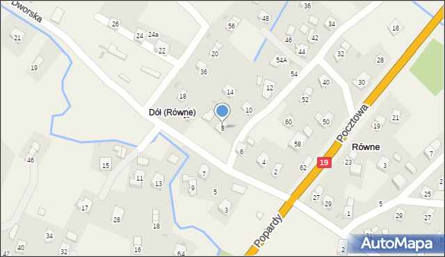 Równe, Dworska, 8, mapa Równe