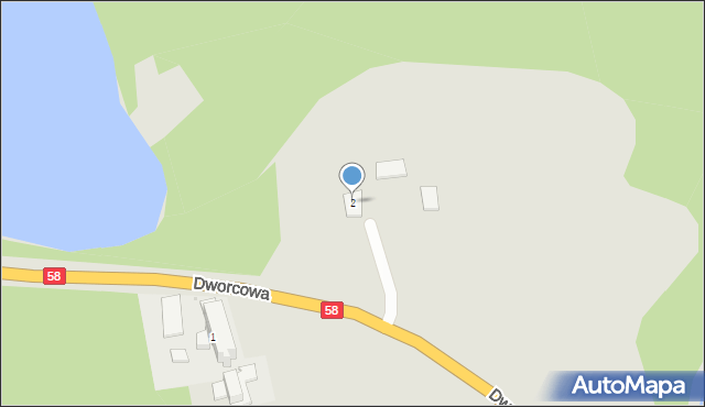 Ruciane-Nida, Dworcowa, 2, mapa Ruciane-Nida