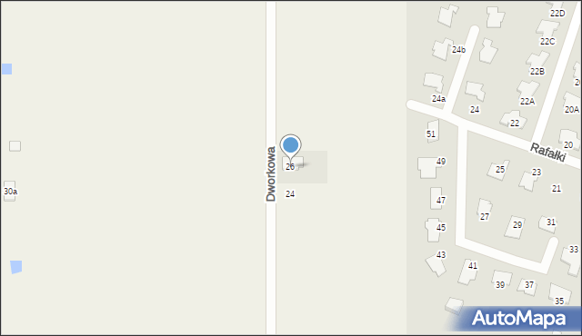 Ruda-Bugaj, Dworkowa, 26, mapa Ruda-Bugaj