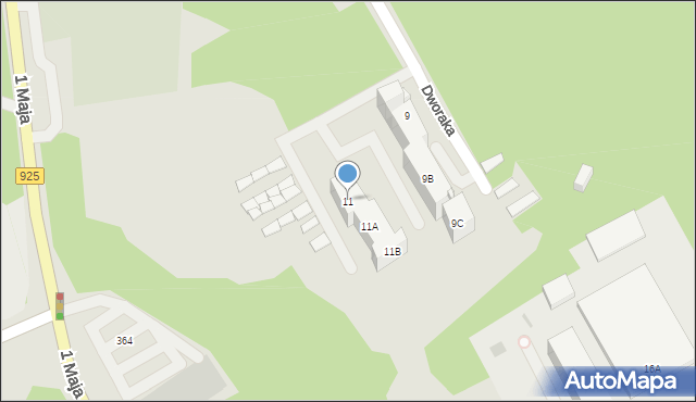 Ruda Śląska, Dworaka Jana Stefana, 11, mapa Rudy Śląskiej