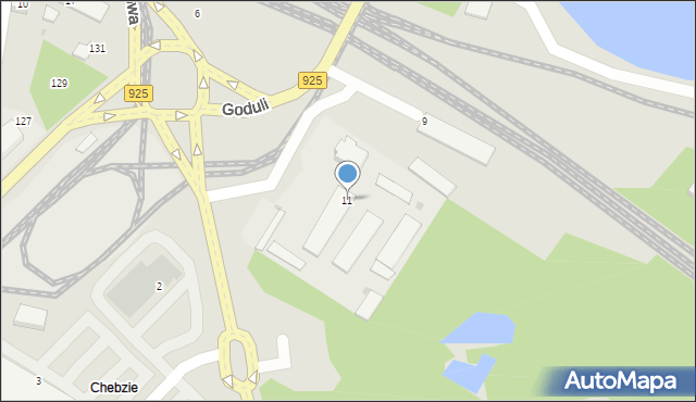 Ruda Śląska, Dworcowa, 11, mapa Rudy Śląskiej