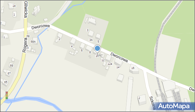 Rudy, Dworcowa, 10, mapa Rudy