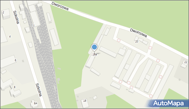 Rudy, Dworcowa, 18a, mapa Rudy