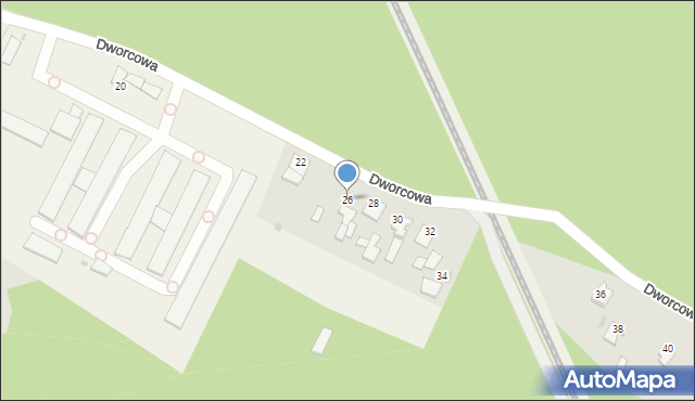 Rudy, Dworcowa, 26, mapa Rudy