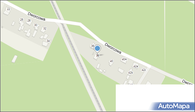 Rudy, Dworcowa, 38, mapa Rudy