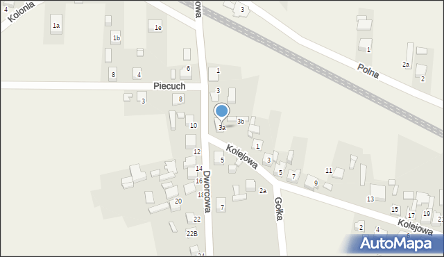 Rusinowice, Dworcowa, 3a, mapa Rusinowice