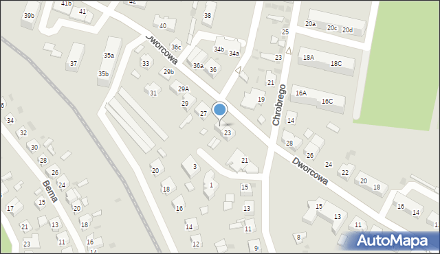 Rzepin, Dworcowa, 25, mapa Rzepin