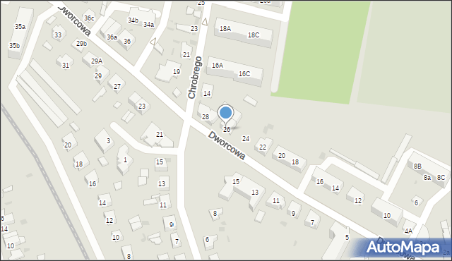 Rzepin, Dworcowa, 26, mapa Rzepin