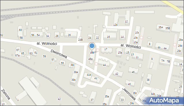 Rzepin, Dworcowa, 48b, mapa Rzepin