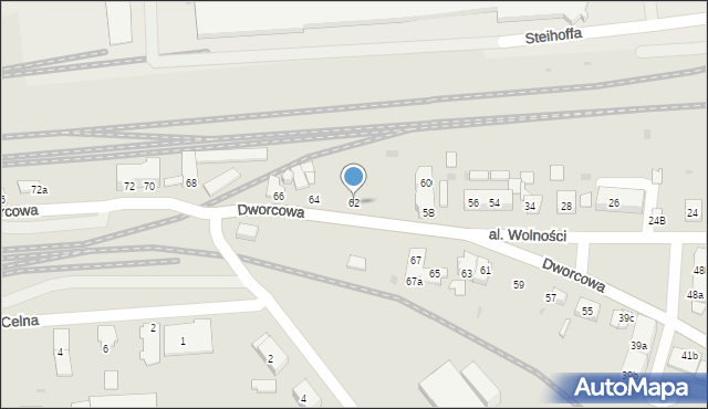 Rzepin, Dworcowa, 62, mapa Rzepin