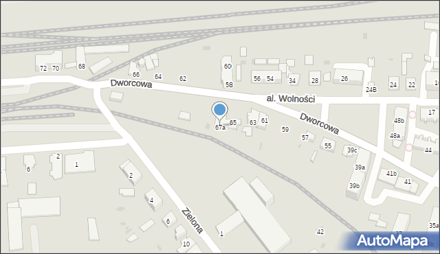 Rzepin, Dworcowa, 67a, mapa Rzepin