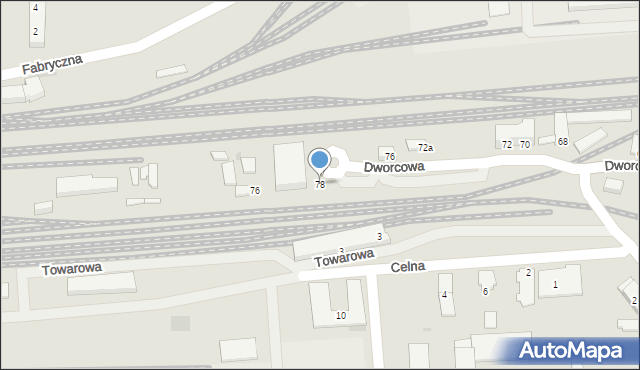 Rzepin, Dworcowa, 78, mapa Rzepin