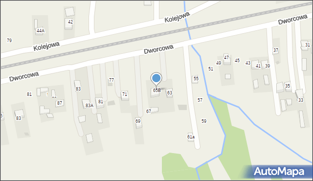 Rzezawa, Dworcowa, 65B, mapa Rzezawa