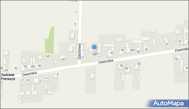 Sadowie, Dworska, 40a, mapa Sadowie