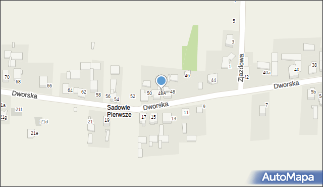 Sadowie, Dworska, 48A, mapa Sadowie