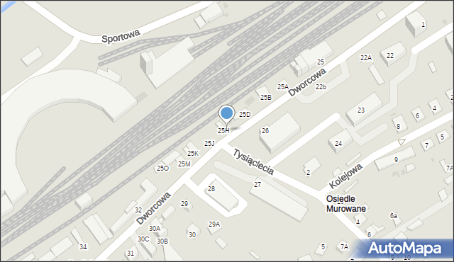 Sędziszów, Dworcowa, 32a, mapa Sędziszów