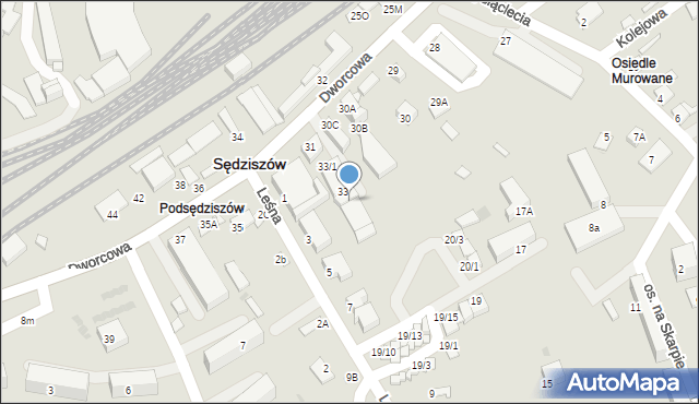 Sędziszów, Dworcowa, 33/4, mapa Sędziszów