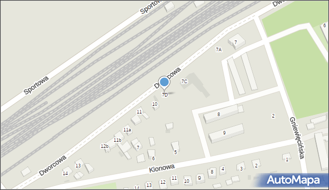 Sędziszów, Dworcowa, 7D, mapa Sędziszów