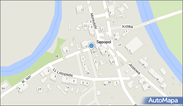 Sępopol, Dworcowa, 1, mapa Sępopol