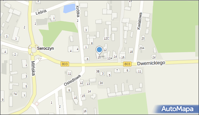 Seroczyn, Dwernickiego Józefa, gen., 10, mapa Seroczyn