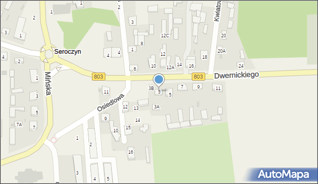 Seroczyn, Dwernickiego Józefa, gen., 3, mapa Seroczyn