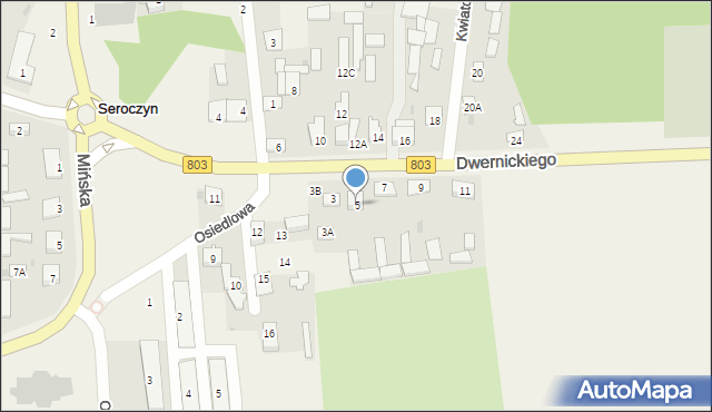 Seroczyn, Dwernickiego Józefa, gen., 5, mapa Seroczyn