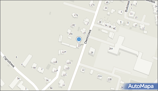 Sianów, Dworcowa, 13, mapa Sianów