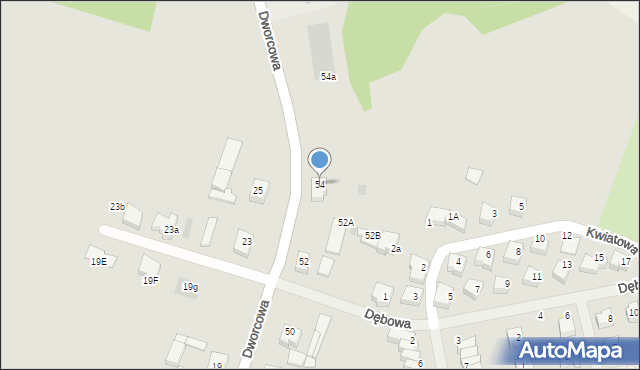 Sianów, Dworcowa, 54, mapa Sianów