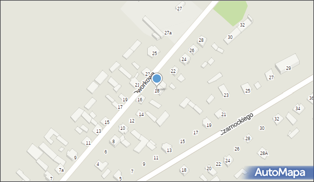 Siennica, Dworkowa, 18, mapa Siennica