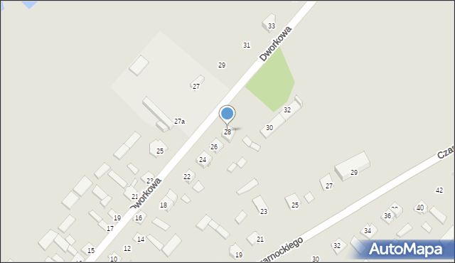 Siennica, Dworkowa, 28, mapa Siennica